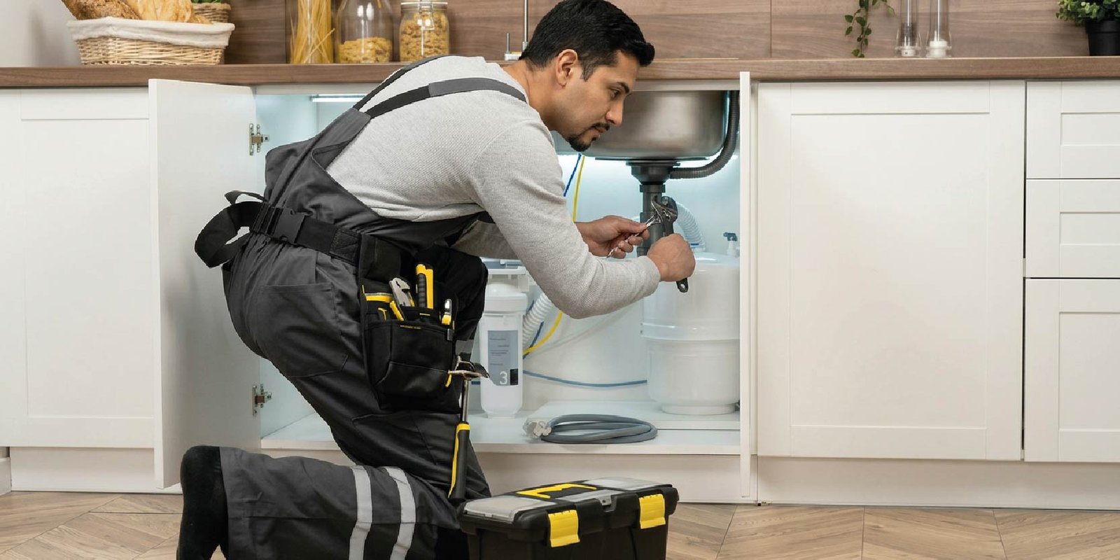Technician performing a general property repair